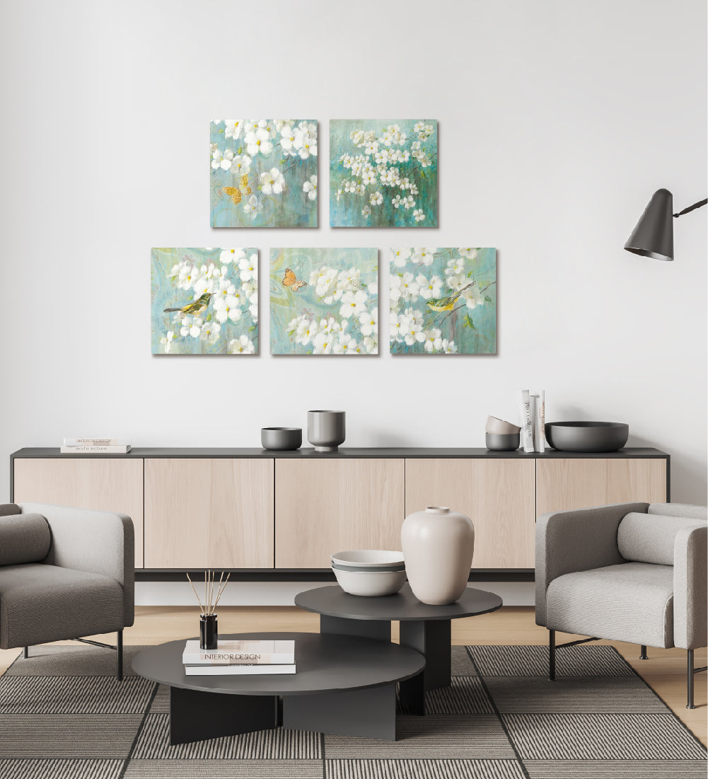 Ode to Bloom | Acoustic Wall Art | 5-Pack | 15.7"×15.75" each