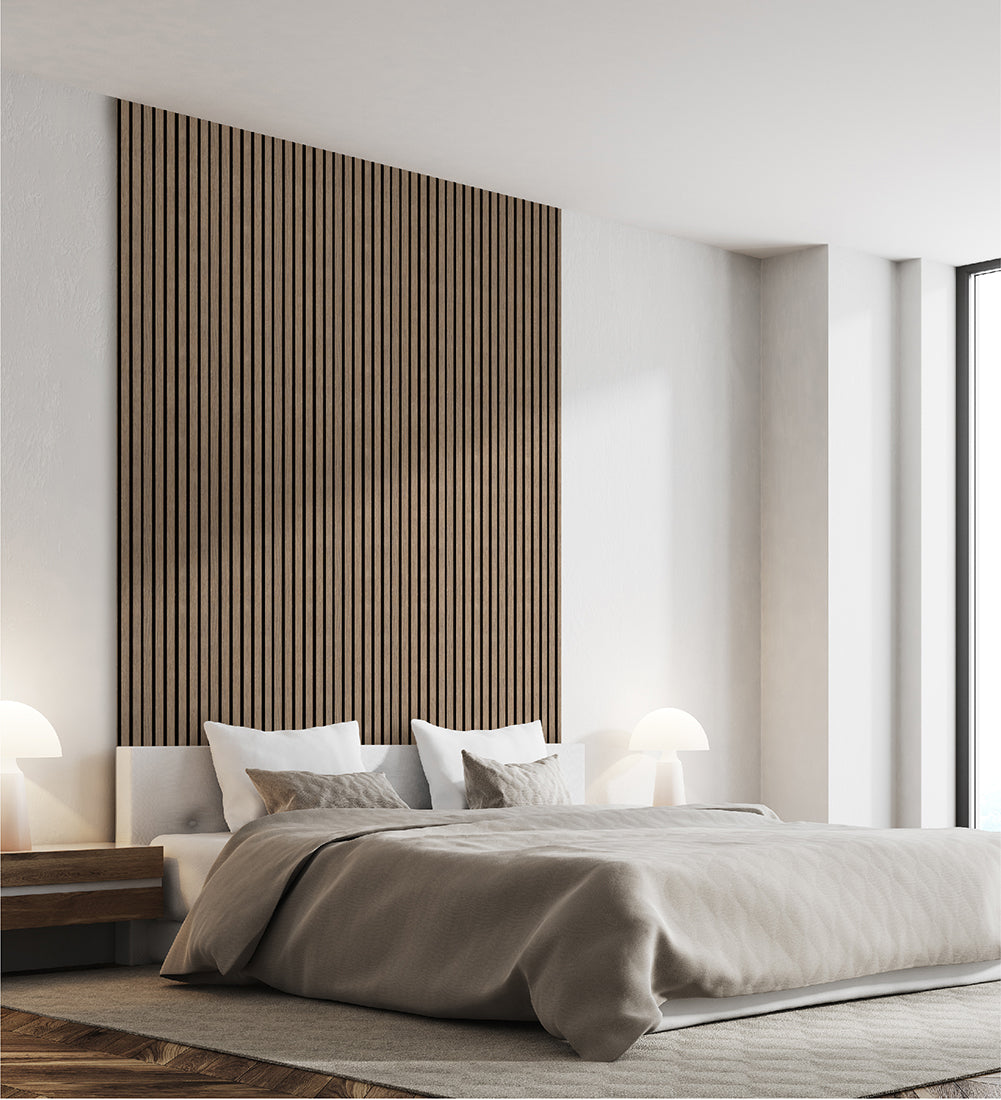 OlaWood Acoustic Slat Wall Panel | 94.48 x 12.59 | 2-Pack | Easy DIY