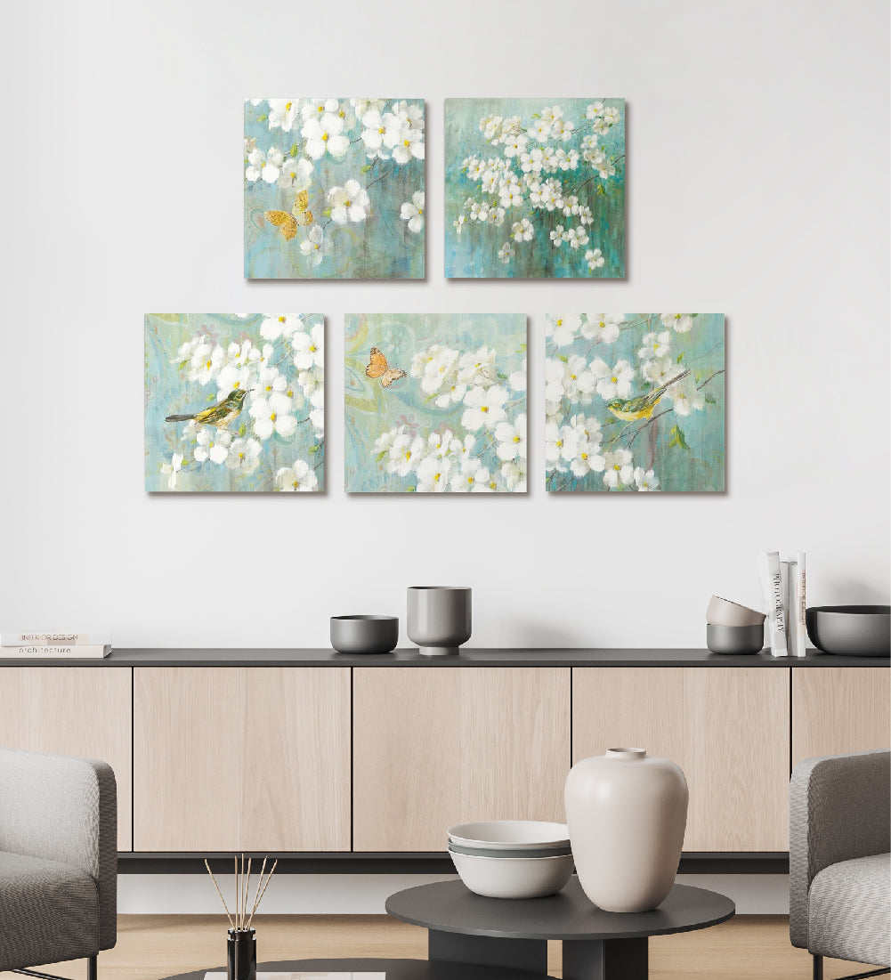 Ode to Bloom | Acoustic Wall Art | 5-Pack | 15.7"×15.75" each