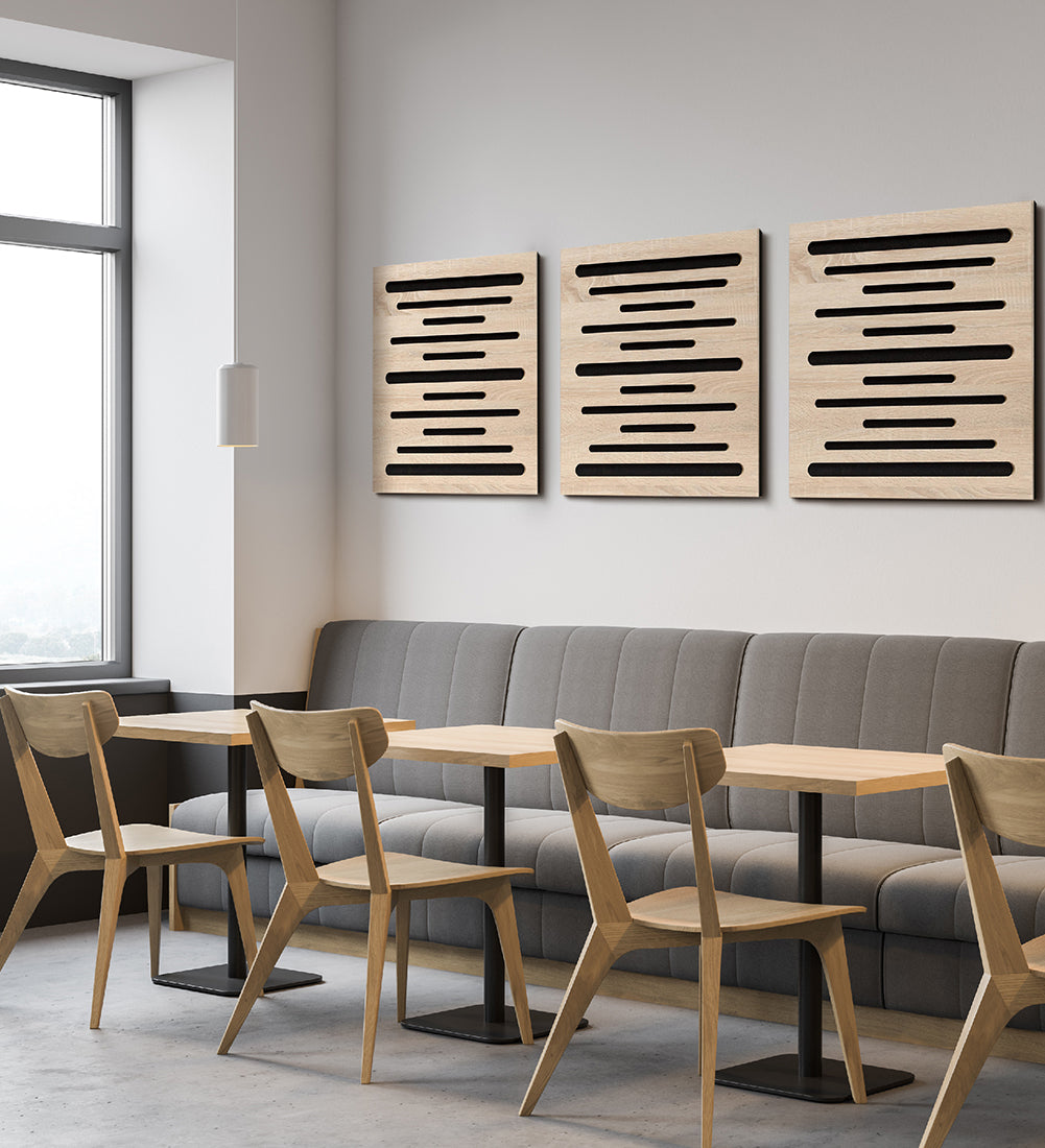 Horizon Tempo | 19.69" × 19.69" |  2-Pack | Acoustic Wood Wall Panel